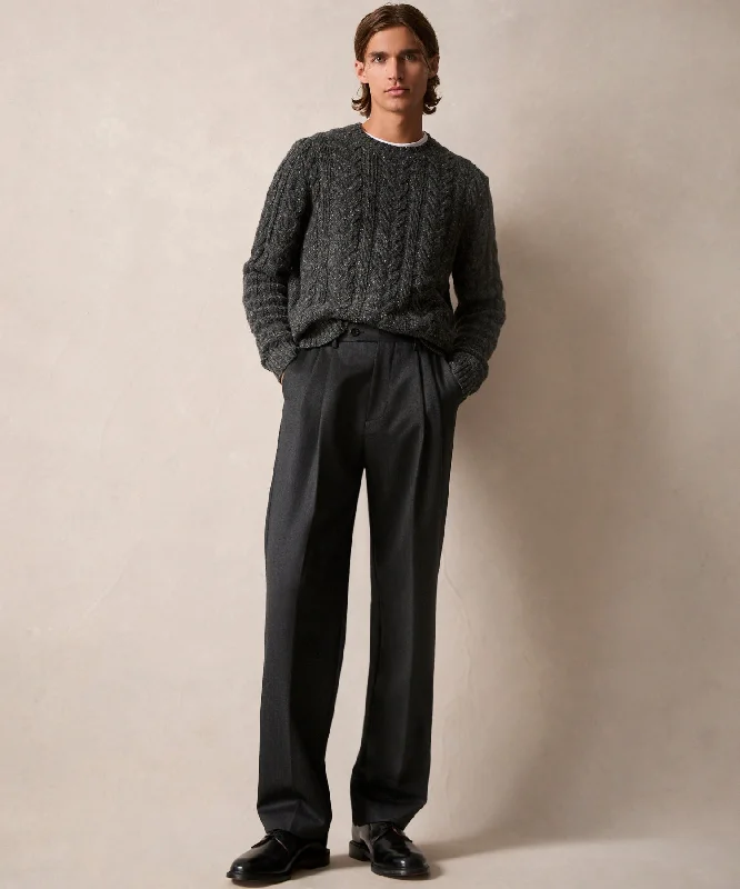 Italian Cavalry Twill Wythe Trouser in Charcoal