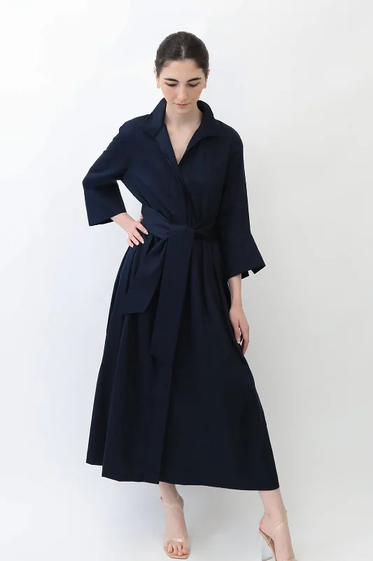 DUNE SLEEVE DRESS IN ITALIAN POPLIN COTTON