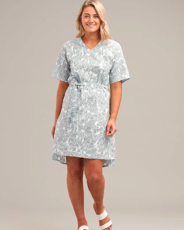 COTTON TIE WAIST DRESS