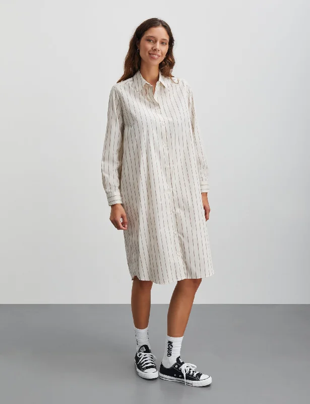 Yarpo Crissy Dress, YD Stripe/Silver Birch